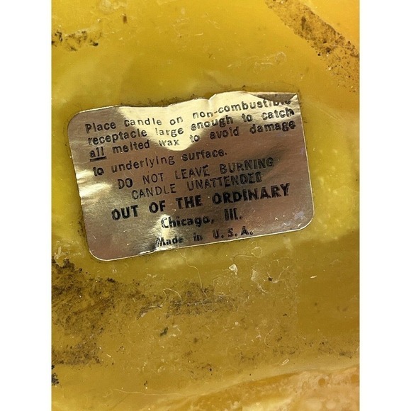 Vintage Red & Yellow Frog Candle by "Out of the Ordinary" Chicago UNIQUE Large - Picture 6 of 8